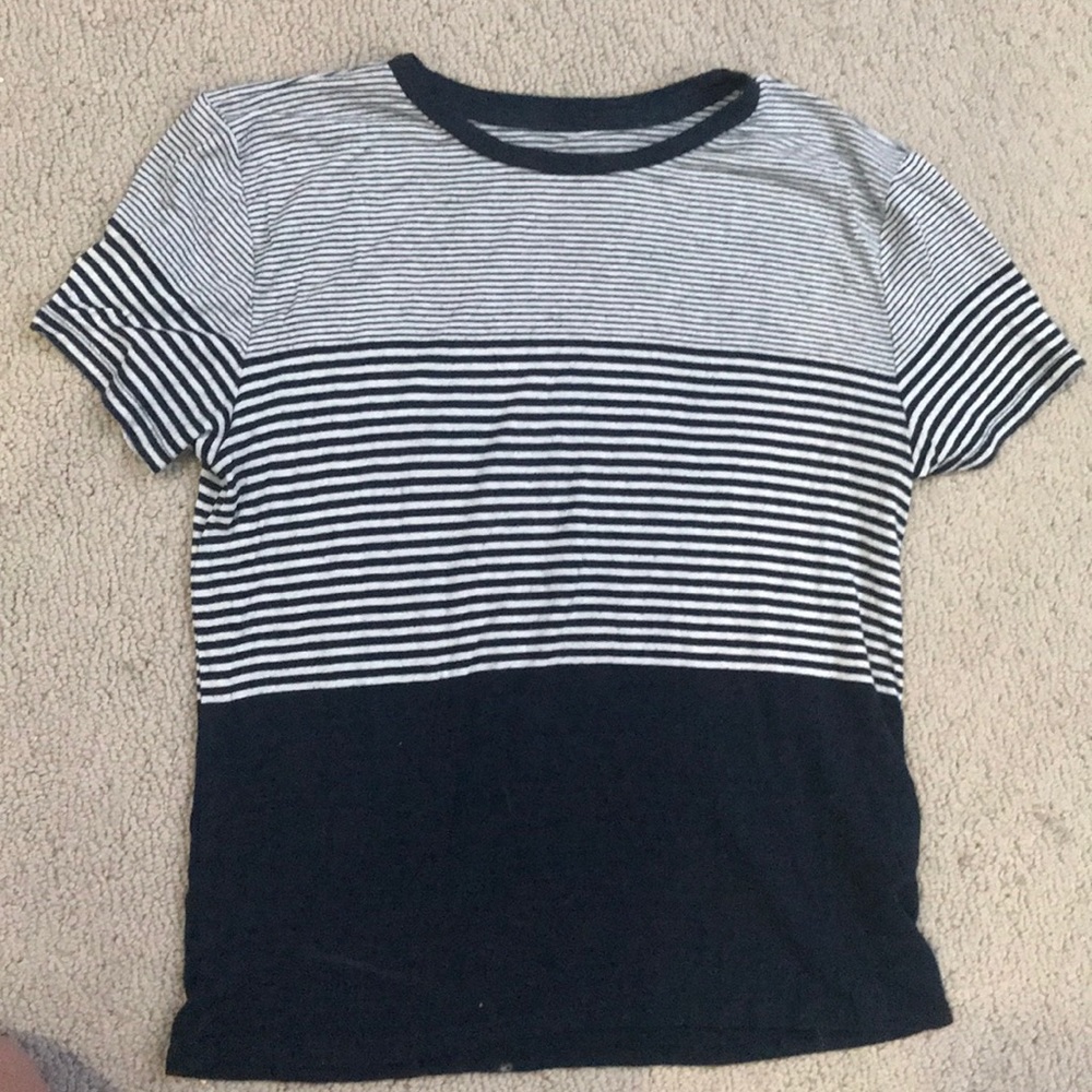 contrast crew neck fashionable tee